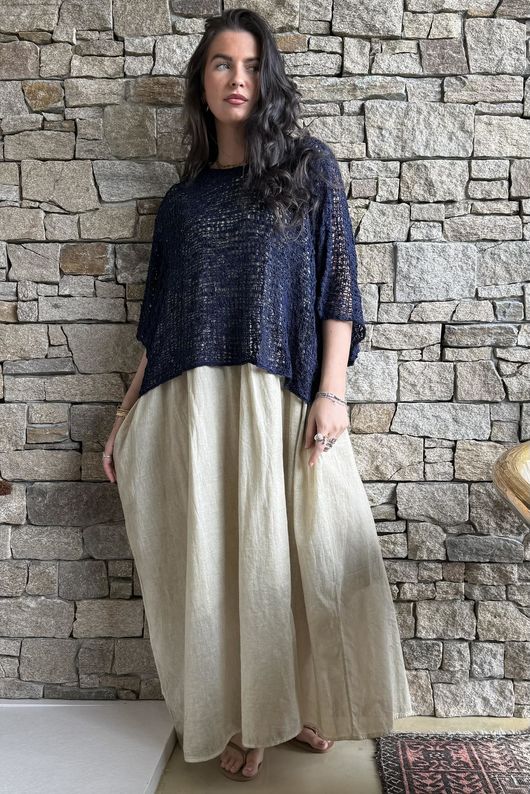 Cloud Loose Box Knit Navy /15=